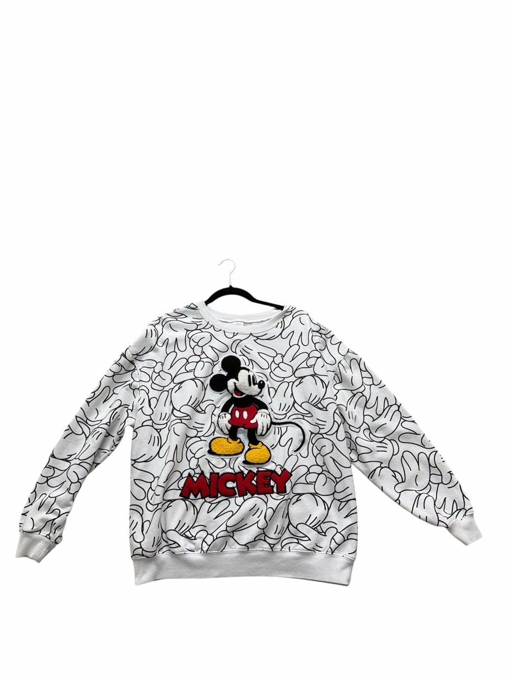 Disney 100 Mickey Mouse Sweatshirt Size XL Chenille Patch 100 Years of Magic